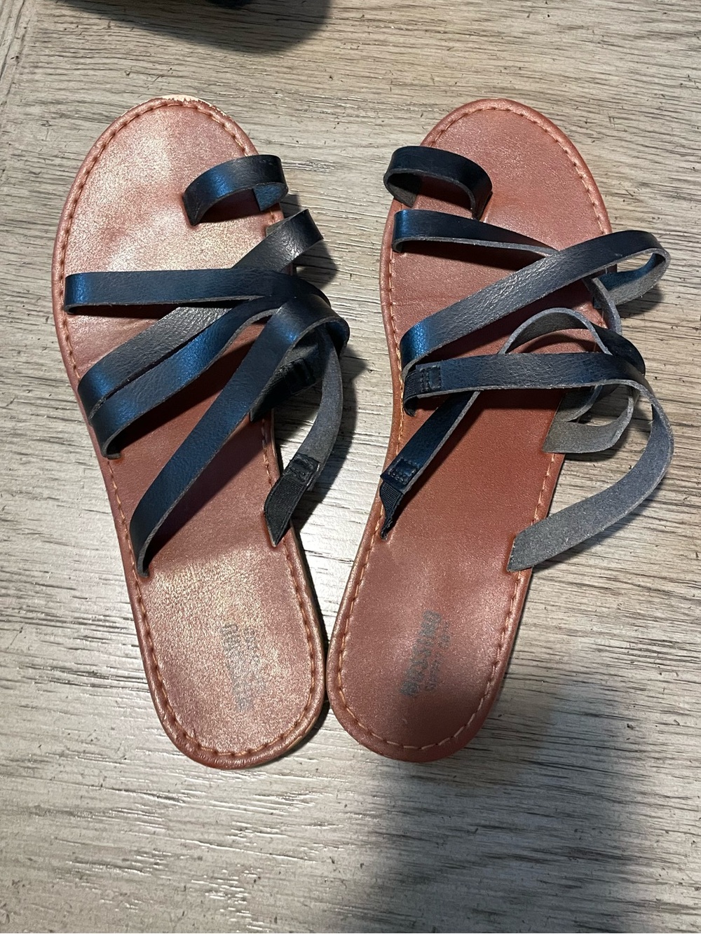 Mossimo black sandals, size 9
